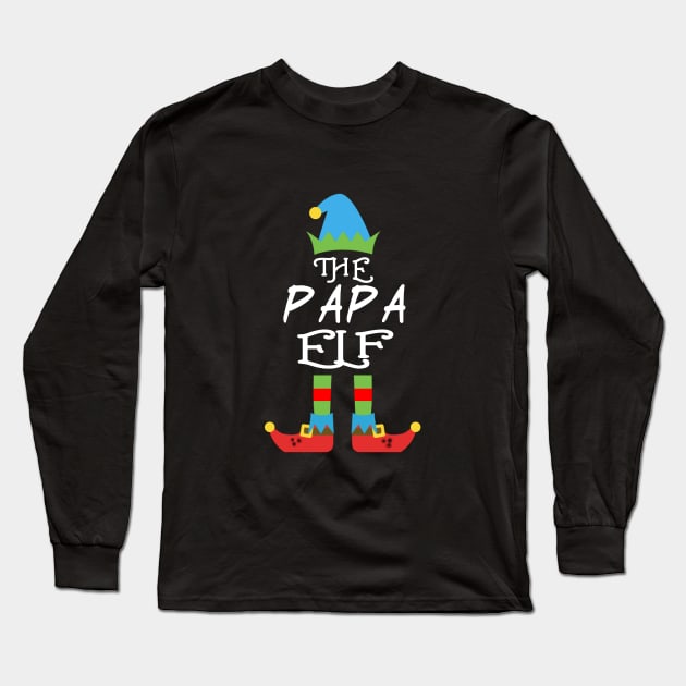 The Papa Elf Matching Family Group Christmas Party SANTA Long Sleeve T-Shirt by CareTees